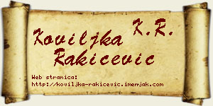 Koviljka Rakićević vizit kartica